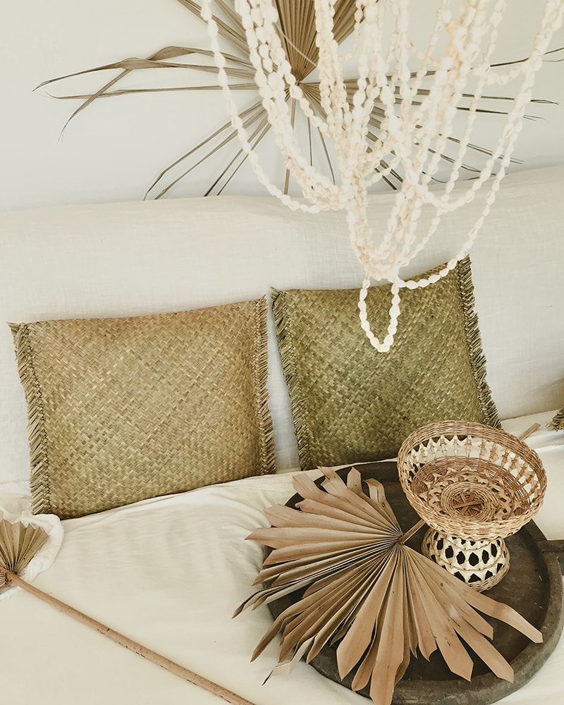 Wicker pillow clearance