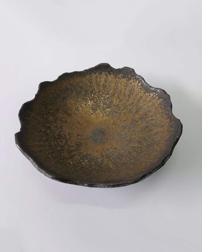 Rustic Gold Ceramic Bowl
