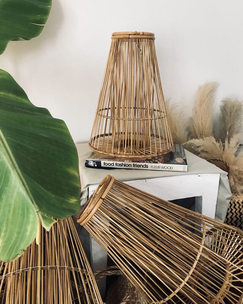 Made rattan lamp hotsell